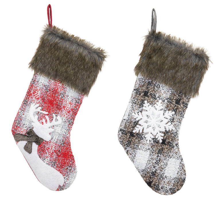 Smoky Fur Holiday Stockings - 2 Options