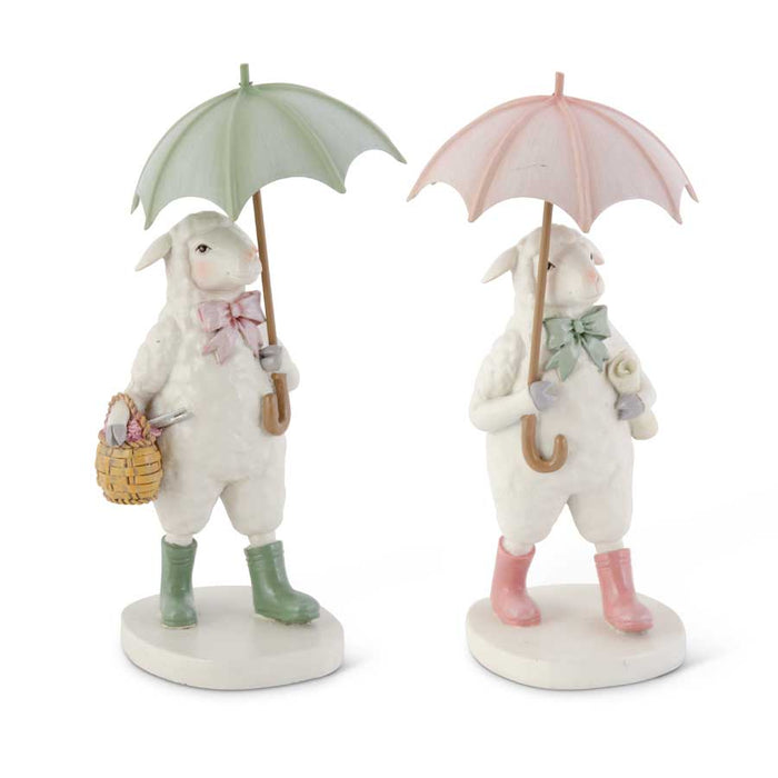 Walking Sheep w/Umbrellas - Set of 2