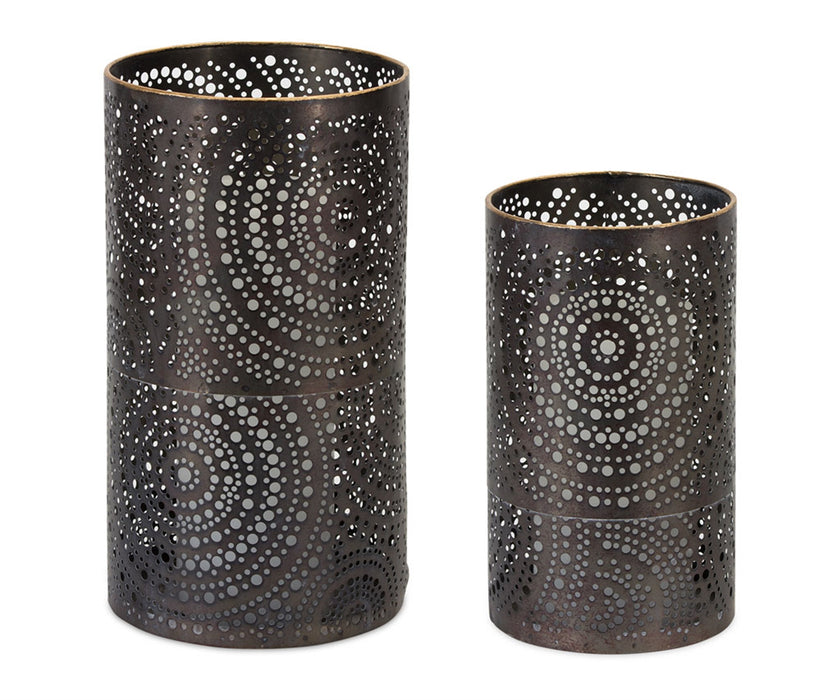 Cut Out Swirl Candle Holder- Set of 2
