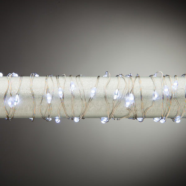 10ft Cool White LED String Electric - Silver Wire