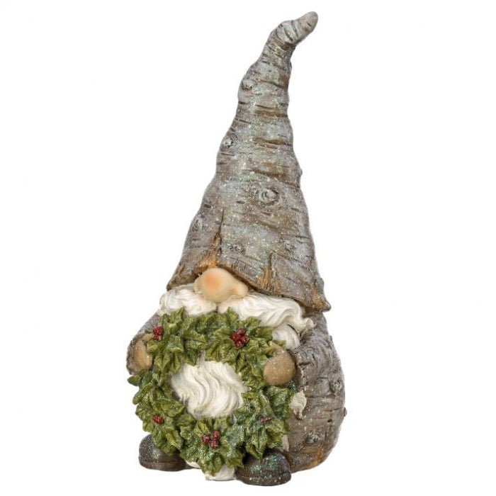 Frosty Gnome W/ Holly Wreath
