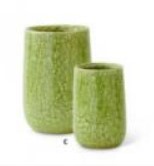 Green Ceramic Crackled Pitchers Glazed - 2 Sizes