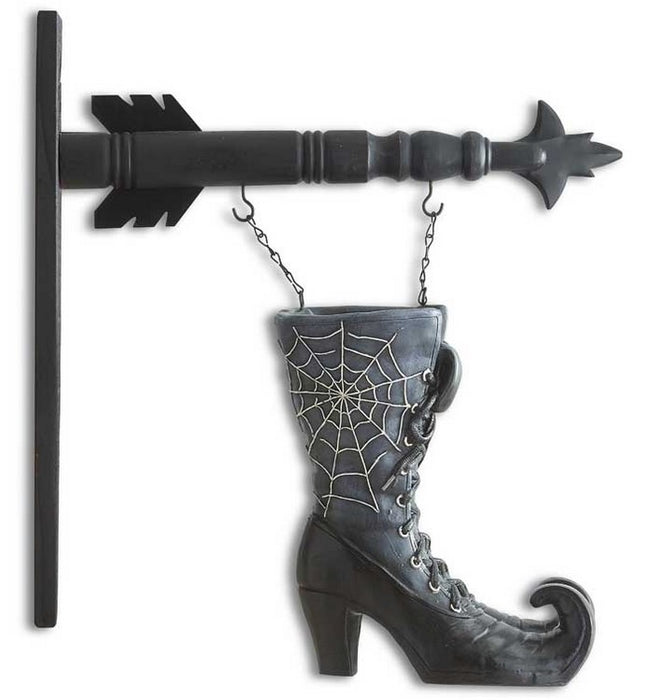 Black Resin Witch Boots Double Sided Arrow Replacement