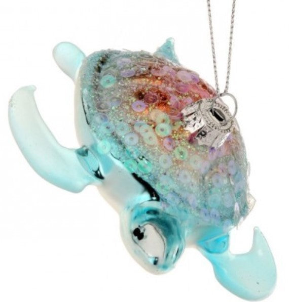 Glitter Sea Turtle Ornament