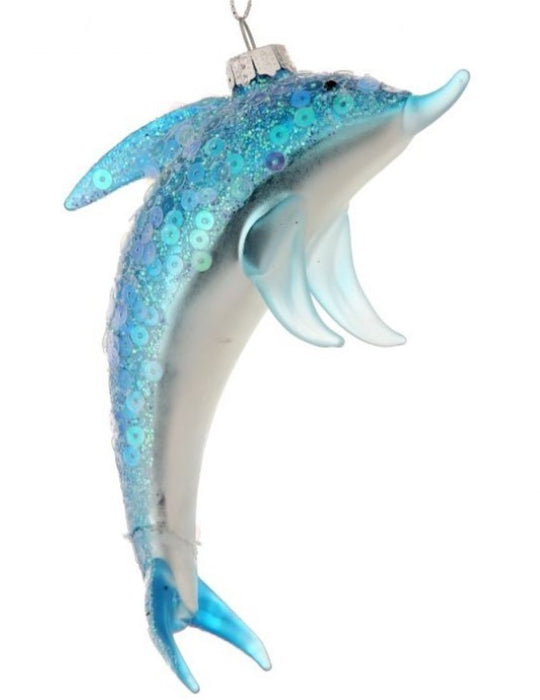 Glitter Dolphin Ornament