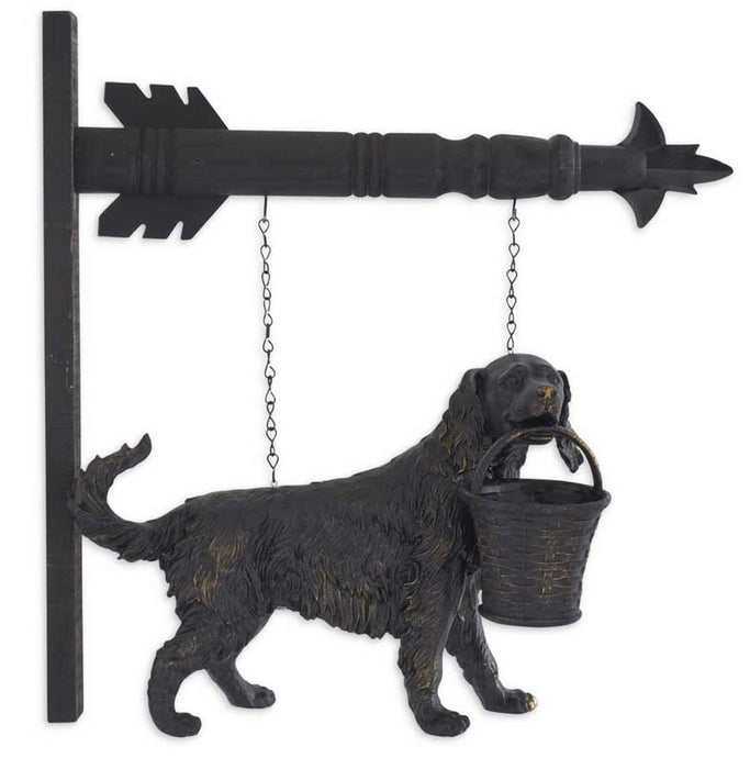 Black & Gold Dog Statue w/Basket Arrow Replacement